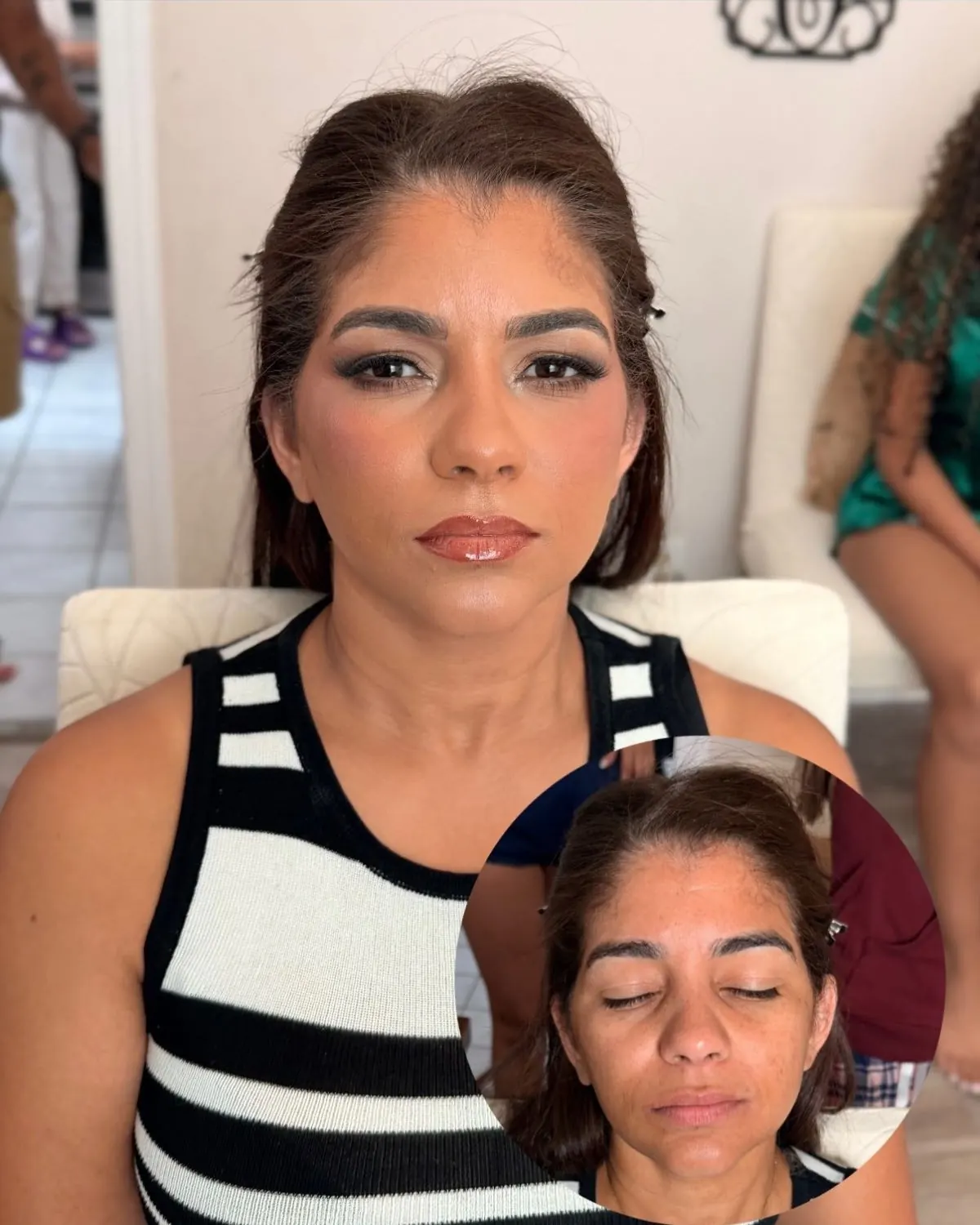Maquillaje de día, antes en el círculo